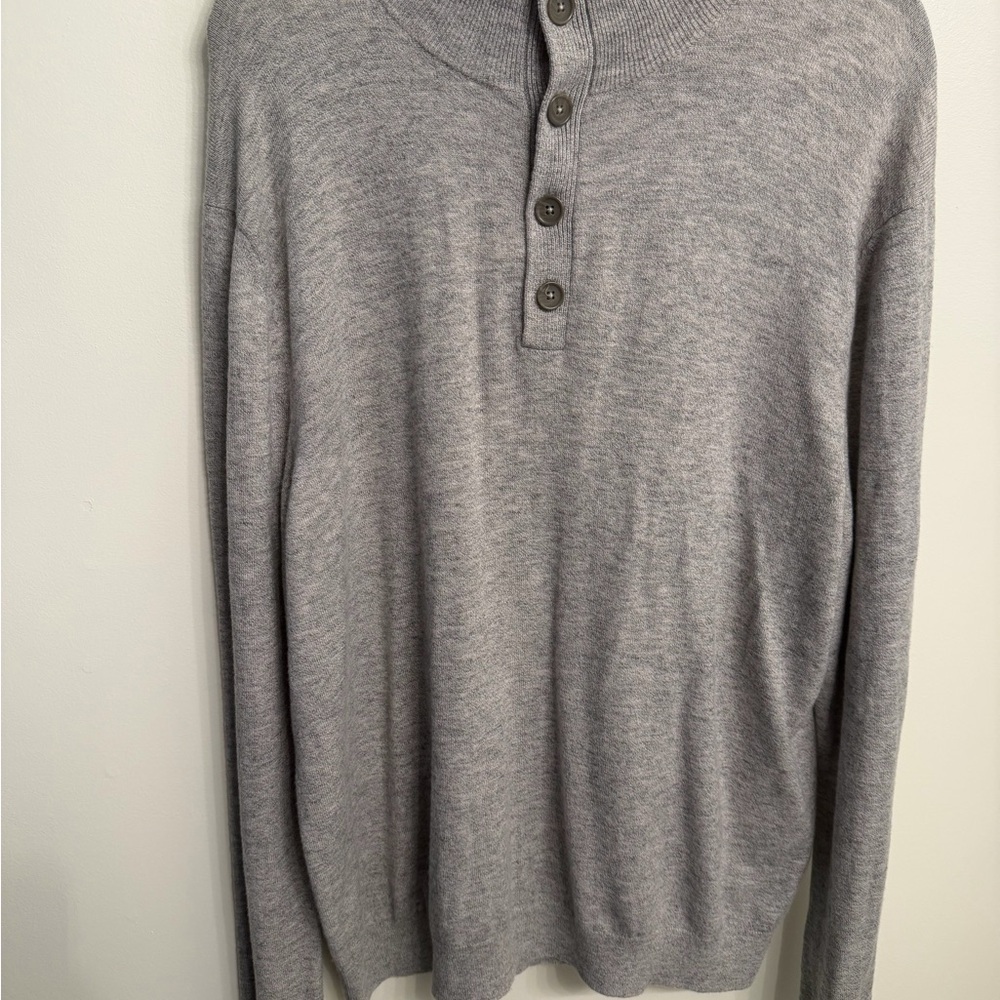 Express Men’s Merino Blend Sweater in Gray Size XL